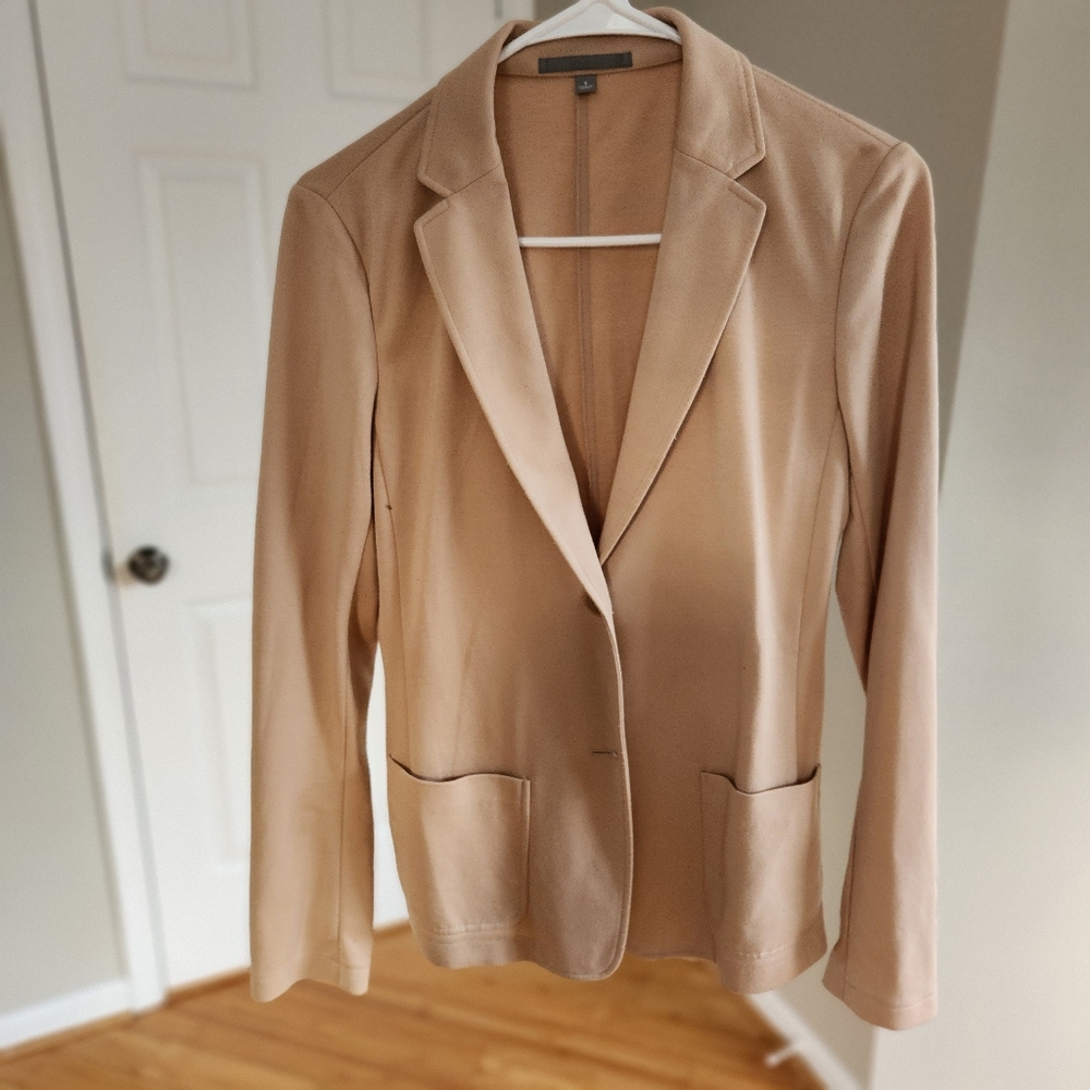 Women's Tan Blazer Soft Lightweight